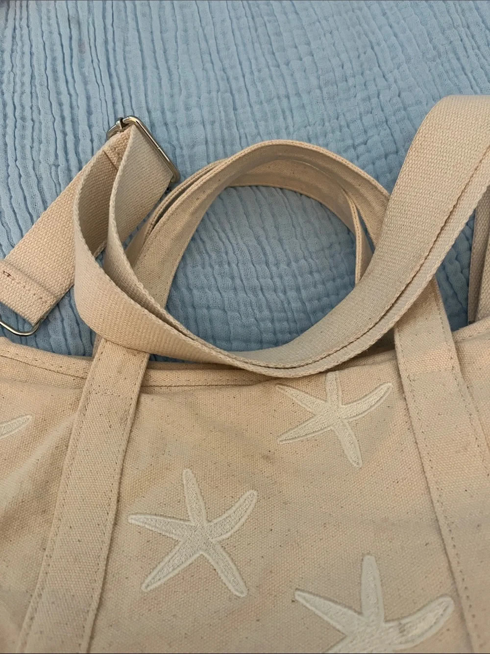C&C California Cream Canvas Starfish Tote
